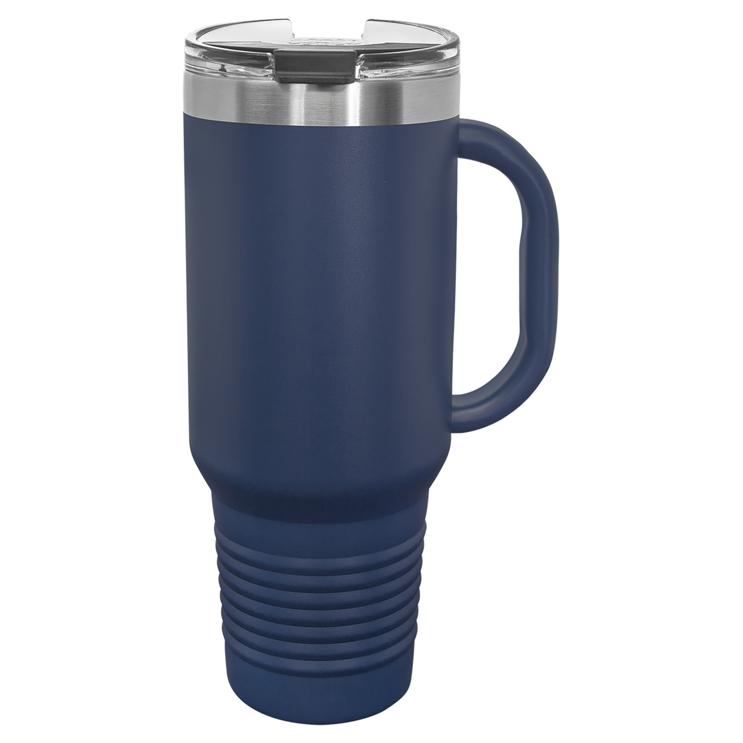 Polar Camel 40 oz. Black Travel Mug with Handle, Straw Included