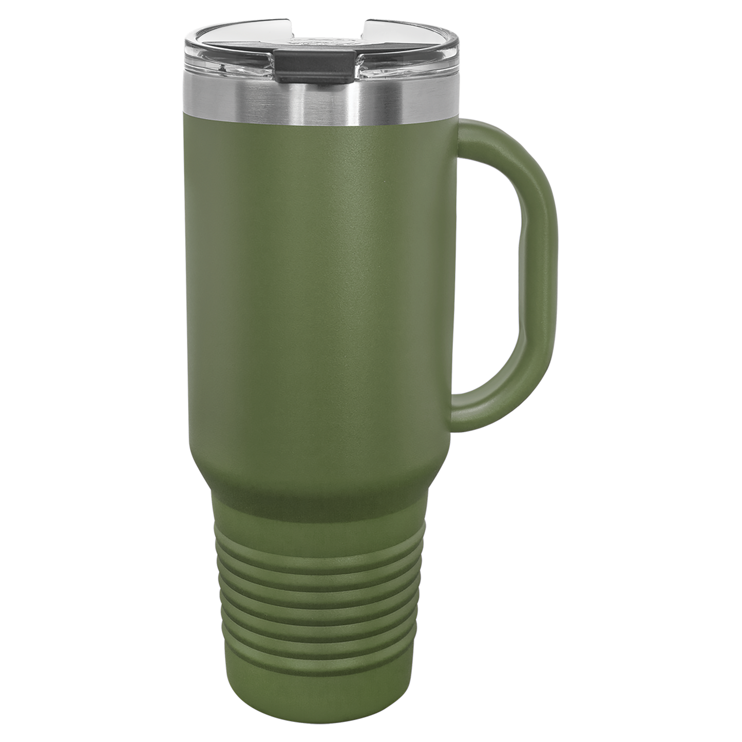 Polar Camel 40 oz. Black Travel Mug with Handle, Straw Included