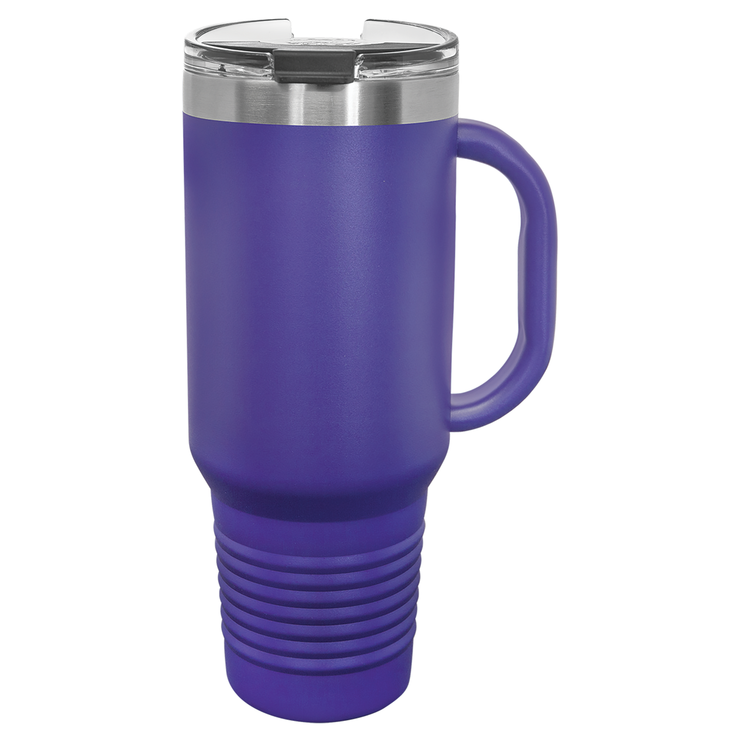 Polar Camel 40 oz. Black Travel Mug with Handle, Straw Included