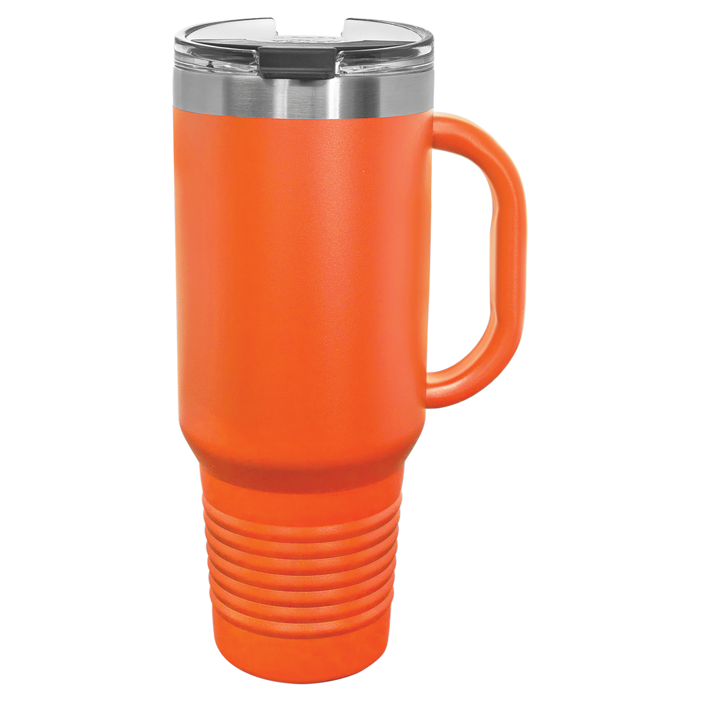 Polar Camel 40 oz. Black Travel Mug with Handle, Straw Included